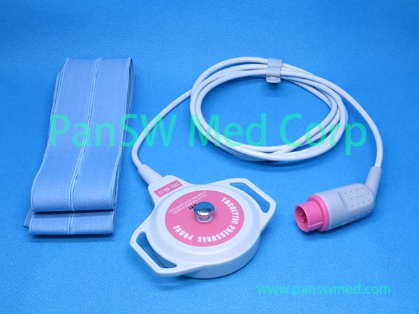 Compatible Huntleigh ACC-OBS-009 Uterine Contraction Transducer - red/pink connector