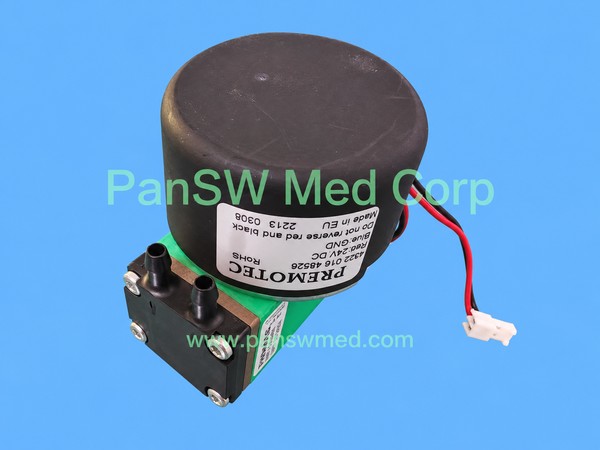 Vacuum pump offered for Dräger equipment with PREMOTEC motor label, two hose connections and electrical connector