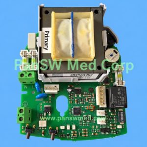 Circuit board supplied as a Fisher & Paykel MR810 humidifier mainboard, showing a mounted transformer, fuse holders, relay and connectors.