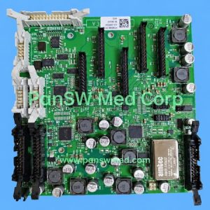 Gambro AK 98 front I/O circuit board with multiple connectors and onboard electronic components