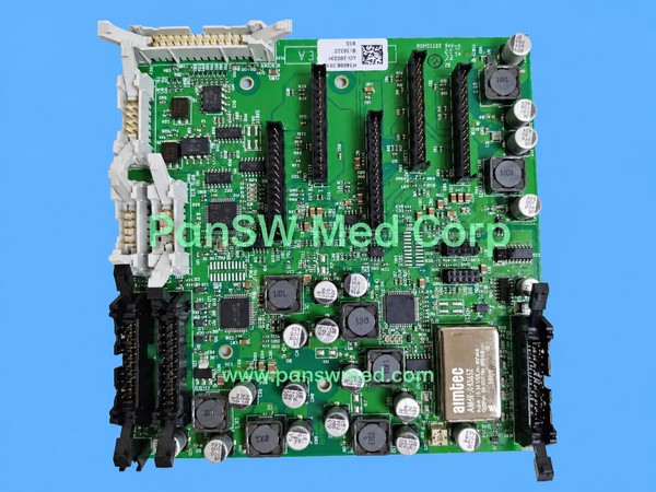 Gambro AK 98 front I/O circuit board with multiple connectors and onboard electronic components