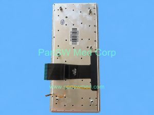 Mindray compact keyboard with alphanumeric and function keys, labeled 043-008651-03 on its metal backplate