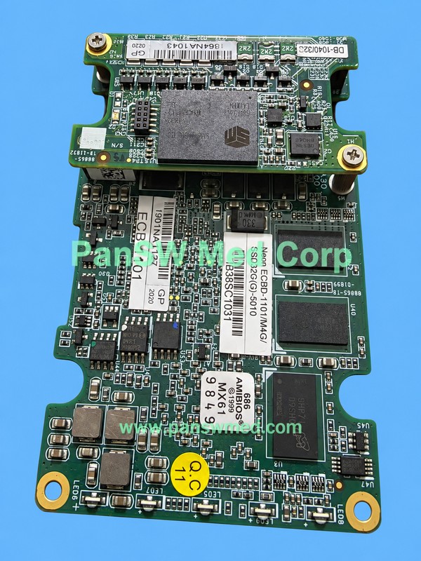 Core board assembly supplied for Mindray N1, showing an ECB-1101 label and a daughterboard mounted with screws and spacers.