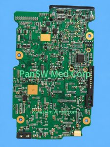 Mindray N1 mainboard with electronic components, mounting holes and connectors
