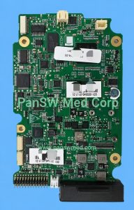 Mindray N1 mainboard with electronic components, mounting holes and connectors