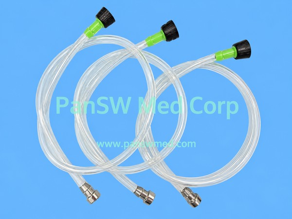 Olympus MH-856 endoscope cleaning tubes with green-and-black connectors and metal fittings