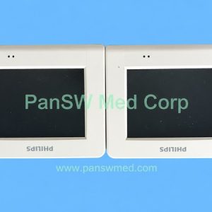 Two Philips FM20 touchscreen assemblies offered with light-colored front housings and Philips branding