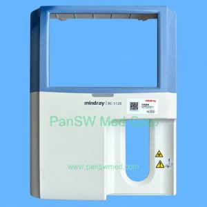 a blue-and-light-colored front housing marked mindray BC-5120, with a large display opening and a lower vertical opening. This